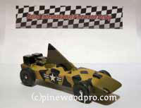 Pinewood Derby car made in Iraq