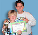 Pinewood Derby car winners picture