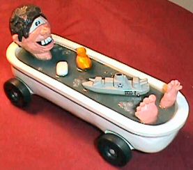 pinewood derby photo bathtub car