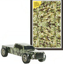 Army camoflage pinewood derby body skin car