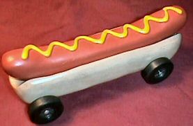 pinewood derby photo hotdog car