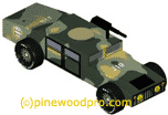 pinewood derby car design - army humvee