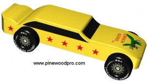 green hornet pinewood derby car design