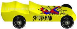 spiderman pinewood derby car design plan