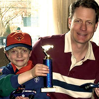 Father and Son Pinewood Derby Winner