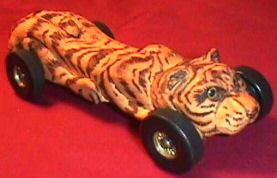 tiger photo pinewood derby car