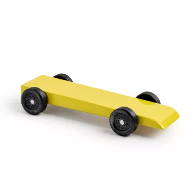 Fully Built Pinewood Derby Car - The Yellow Bolt