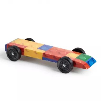 Fully Built Pinewood Derby Car - The Brick Wall