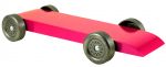 pink fully built pinewood derby car